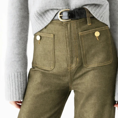 Bauchweg-Matrosenhose mit weitem Bein