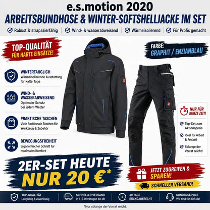 ☀️ WINTER-SALE IM SOMMER ❄️Softshelljacke × Bundhose e.s.motion 2026 Set